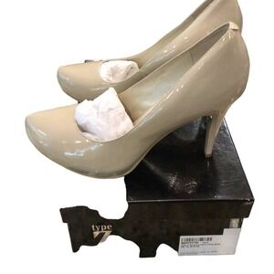 NWB Type Z Darla Nude Patened Heels size 10W